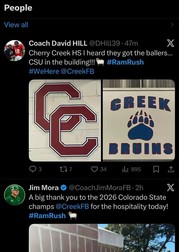 The CSU coaching staff went to nearly every Colorado high school to recruit in state talent Elite move by Jim Mora #RamRush