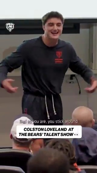 Throwback to when Colston Loveland stole the show at the Bears' rookie talent show 😂🔥 (via Chicago Bears)
