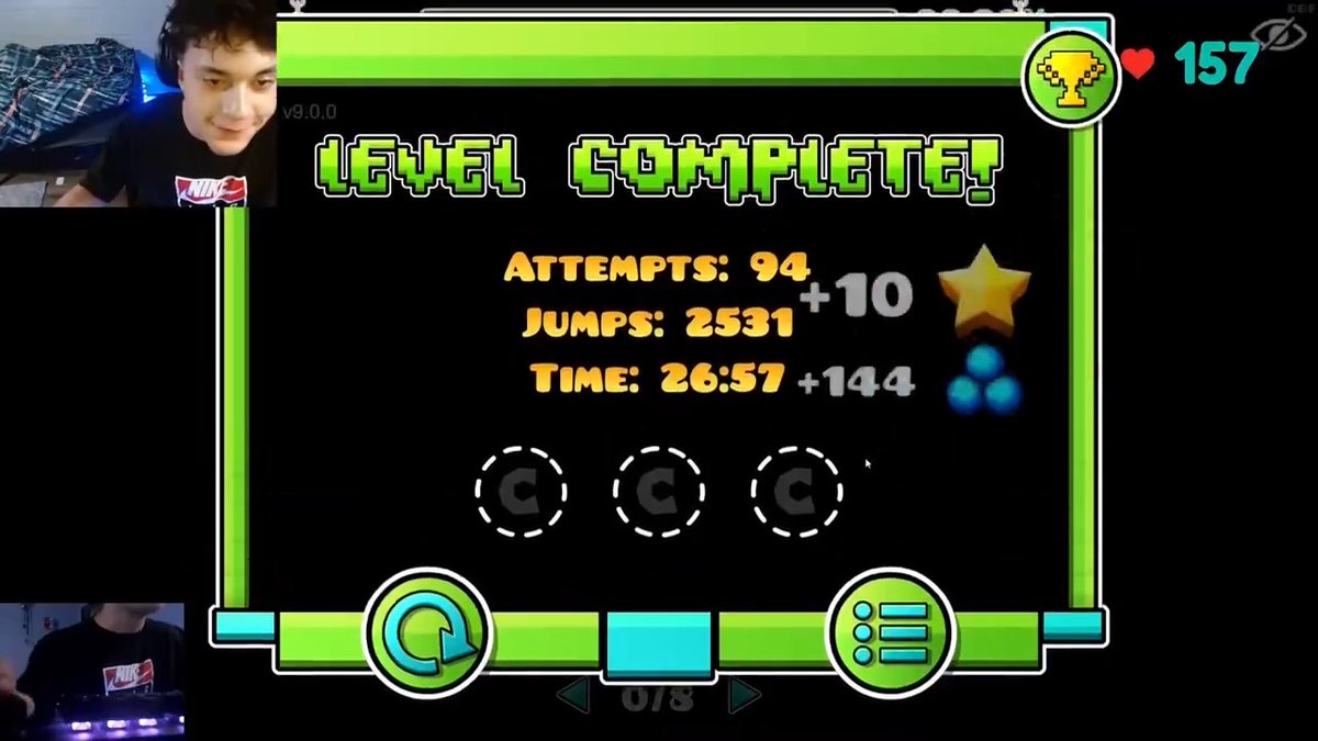 Top player Kane Ready has beaten 'BOOBAWAMBA', becoming the second victor of the level! 🏆