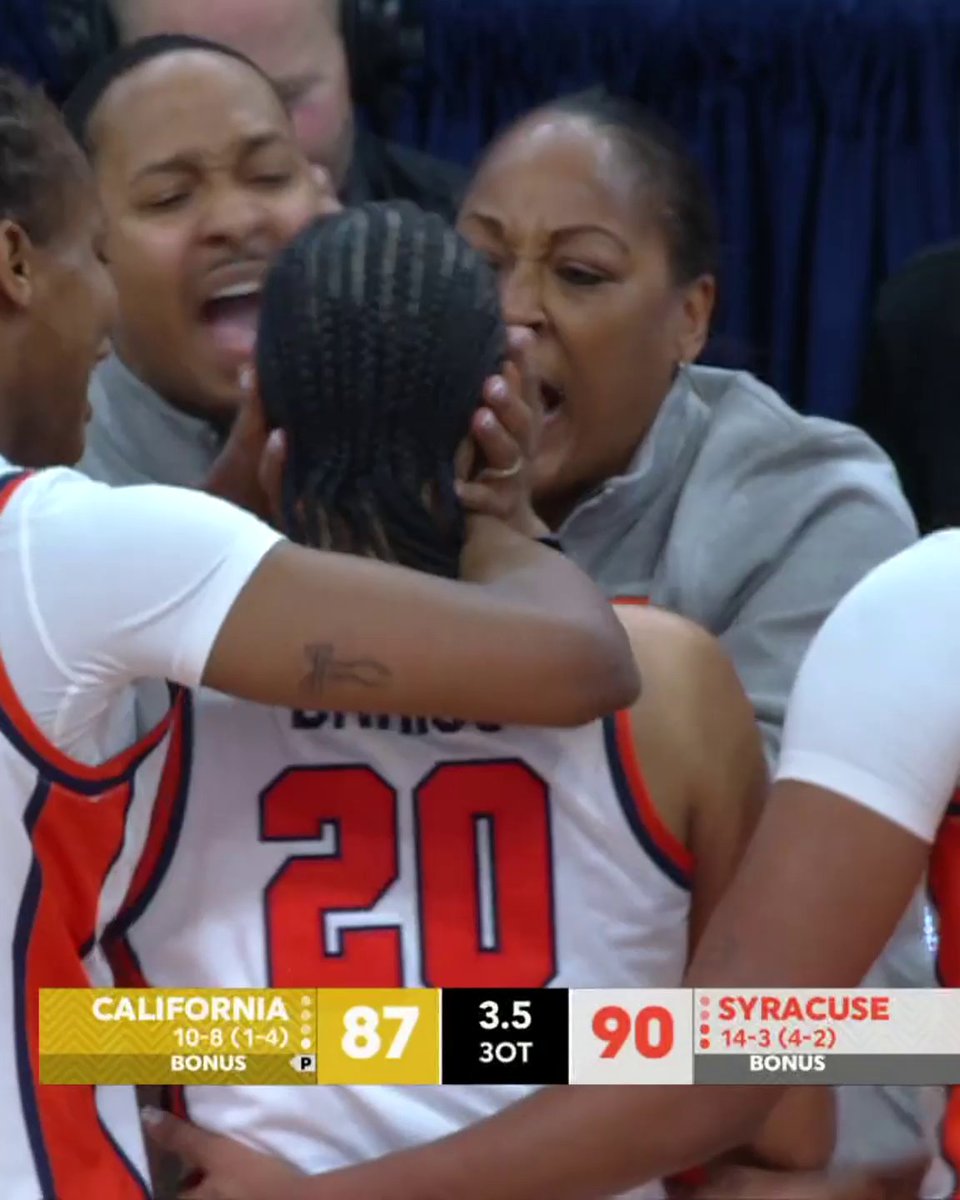 Dominique Darius hits the game-winner for Syracuse Women's Basketball in triple overtime 🚨
