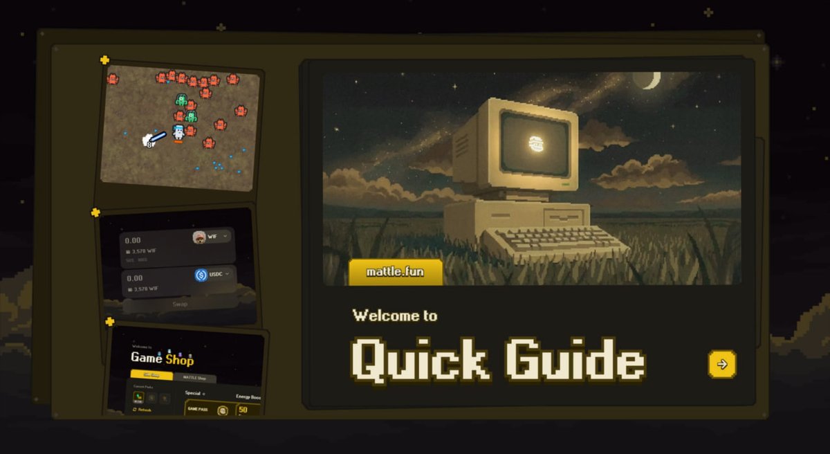 MattleFun – Quick Guide for New Users 🎮 Learn how to play, manage energy, earn rewards, boost stats, and stake $MATTLE – all in minutes. Play • Earn • Boost • Stake Jump in and start your run 👇