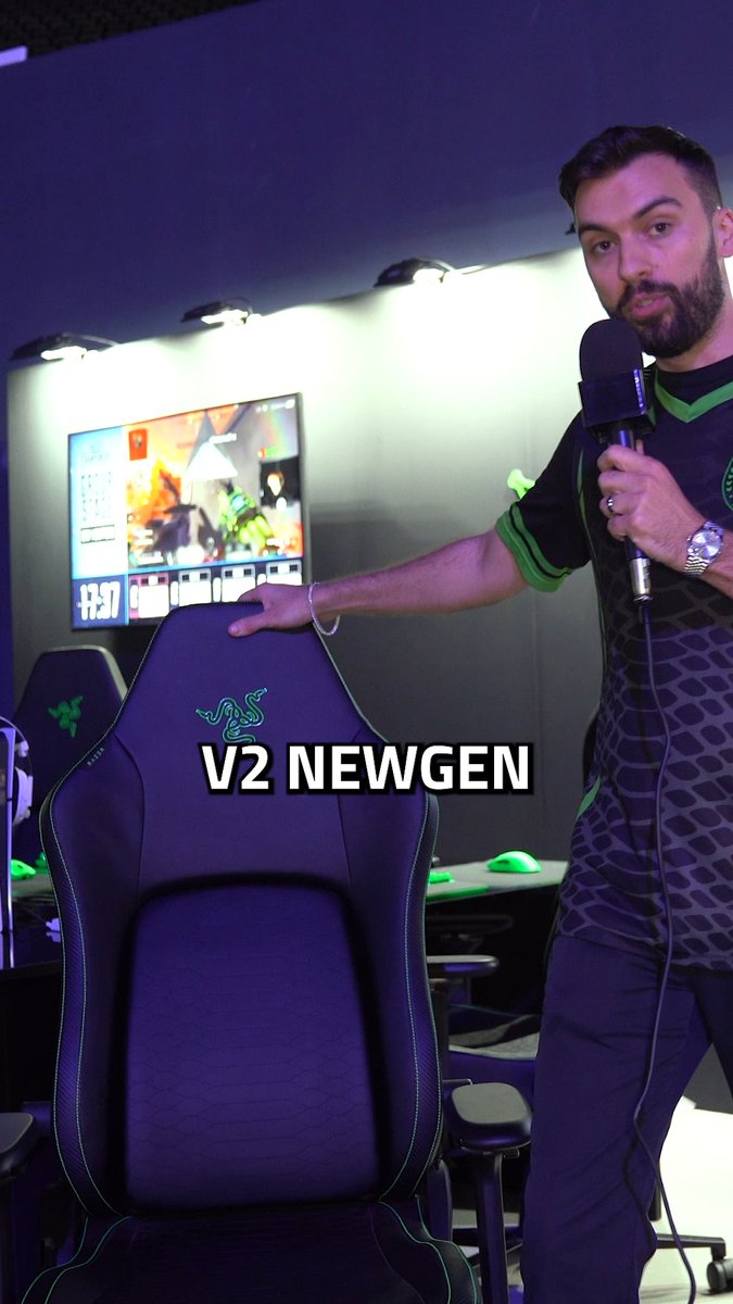 .Snip3down just gave us a lightning-fast tour of the Razer booth at ALGS Championship, featuring the Razer Iskur V2 NewGen in all its glory. Enjoy comfort, control, and championship vibes: #RazerALGS