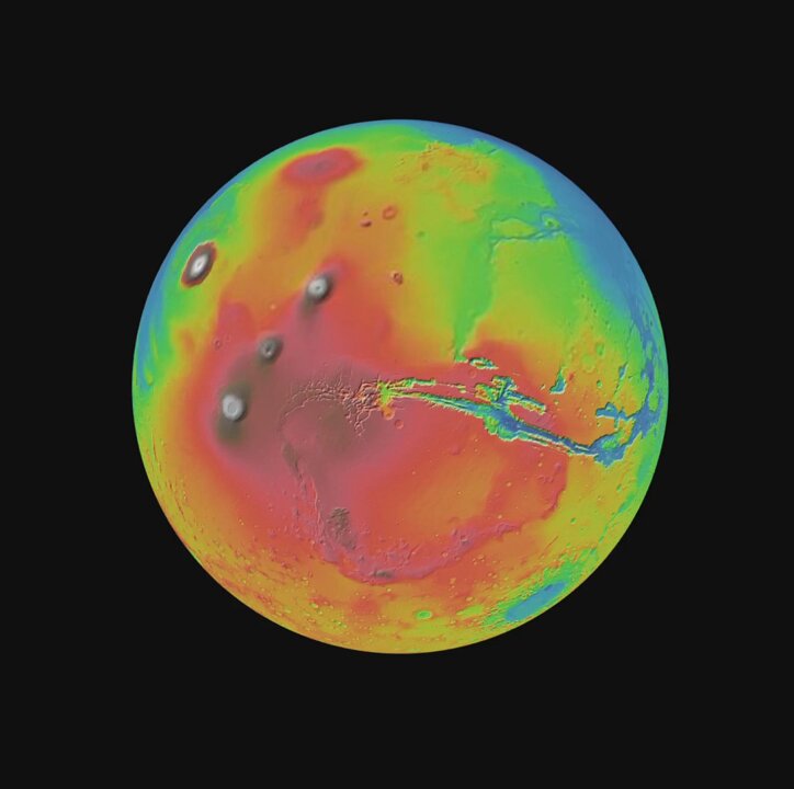 I wanted to download and render the full data set but it seems 1TB drive space is not enough to unzip it 😅 So here's the first six layers rendered with 3d-tiles-renderer. I'll eagerly await the streamable version - I'm always ready to render more Mars #threejs #nasajpl #gis
