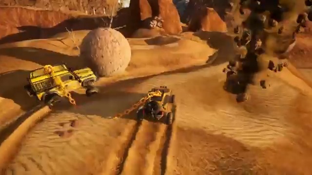 【ニュース】2人協力物理演算“ドライブ”アクション『Chained Wheels』発表。鎖でつながれた2台の車でエクストリームオフロード走行