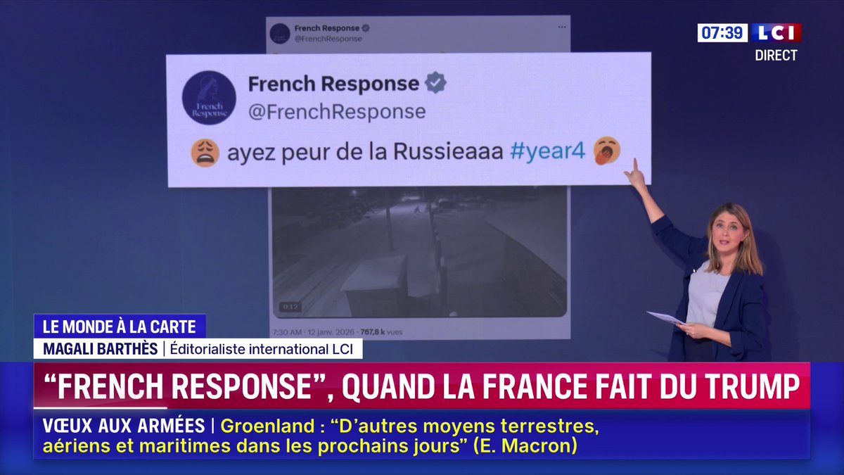 "French Response" : quand la diplomatie française fait du Trump sur les réseaux sociaux Le monde à la carte avec Magali barthes