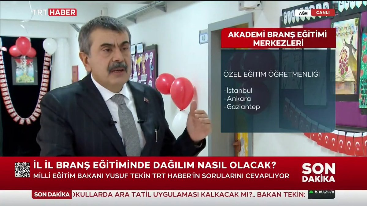 İl il branş eğitiminin detayları TRT Haber’de. Milli Eğitim Bakanı Yusuf Tekin: Milli Eğitim Akademisi ile öğretmen adayları 500 saate yakın bir uygulama eğitimi ile kendilerini mesleğe hazırlayacak.