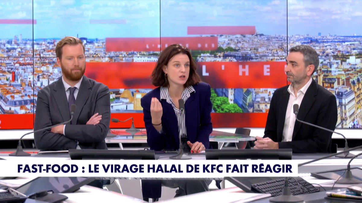 Fast-food / Halal : "Les restaurants qui passent au halal ont une hausse de 30% de fréquentation et de chiffre d'affaires. Le marché s'adapte à une nouvelle configuration démographique de la France" explique Eugénie Bastié dans l'#HDPros sur #Europe1 Pascal Praud