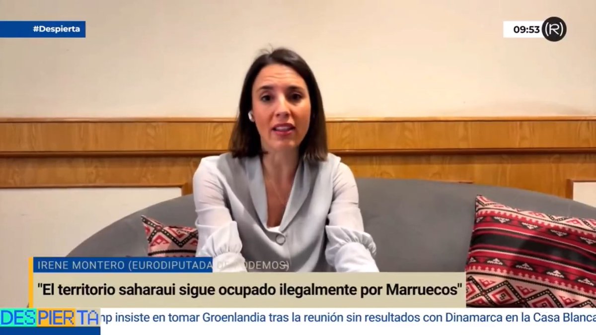 "Lo mismo que le está haciendo Israel a Palestina es lo que le está haciendo Marruecos al pueblo saharaui" Irene Montero, eurodiputada de Podemos 👇🏽 📺 DESPIERTA!