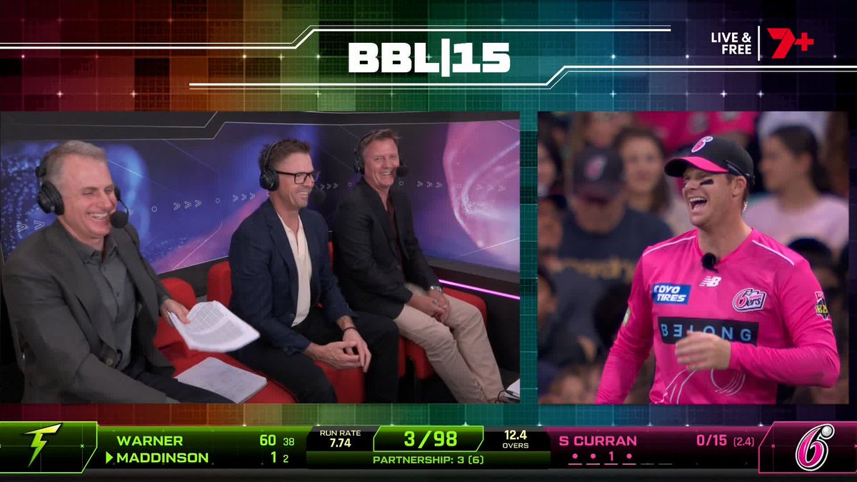 Steve Smith may or may not have told Marnus that his best five catches are still better than Marnus' two screamers in Adelaide 😂
