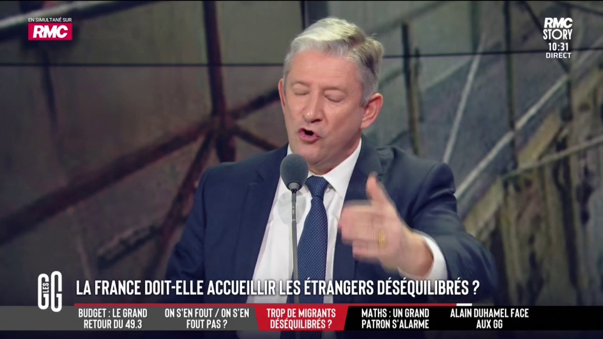 🤔 Faut-il accorder des titres de séjour aux déséquilibrés ? 🗣️ Emmanuel de Villiers : "Quand on veut un arrêt de travail, on dit qu'on a mal au dos. Quand on veut rentrer en France, on dit qu'on est taré !" #GGRMC