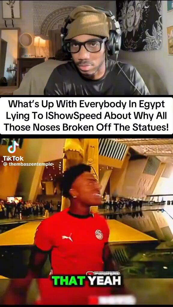 What's Up With Everybody In Egypt Lying To IShowSpeed About Why All Those Noses Broken Off The Statues?‼️🤔