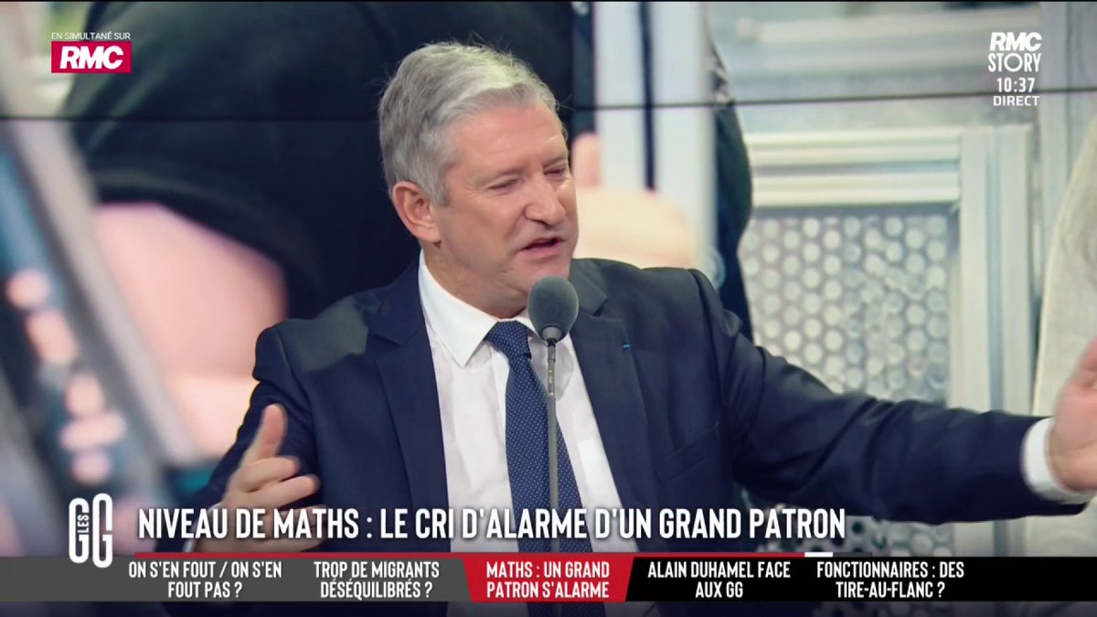🗣️ Emmanuel de Villiers : "L'école ne s'occupe que du tri des poubelles, de l'anti-racisme et de l'éducation sexuelle. Il faudrait faire place nette, ça nous laisserait du temps pour apprendre de vrais savoirs comme les maths." #GGRMC