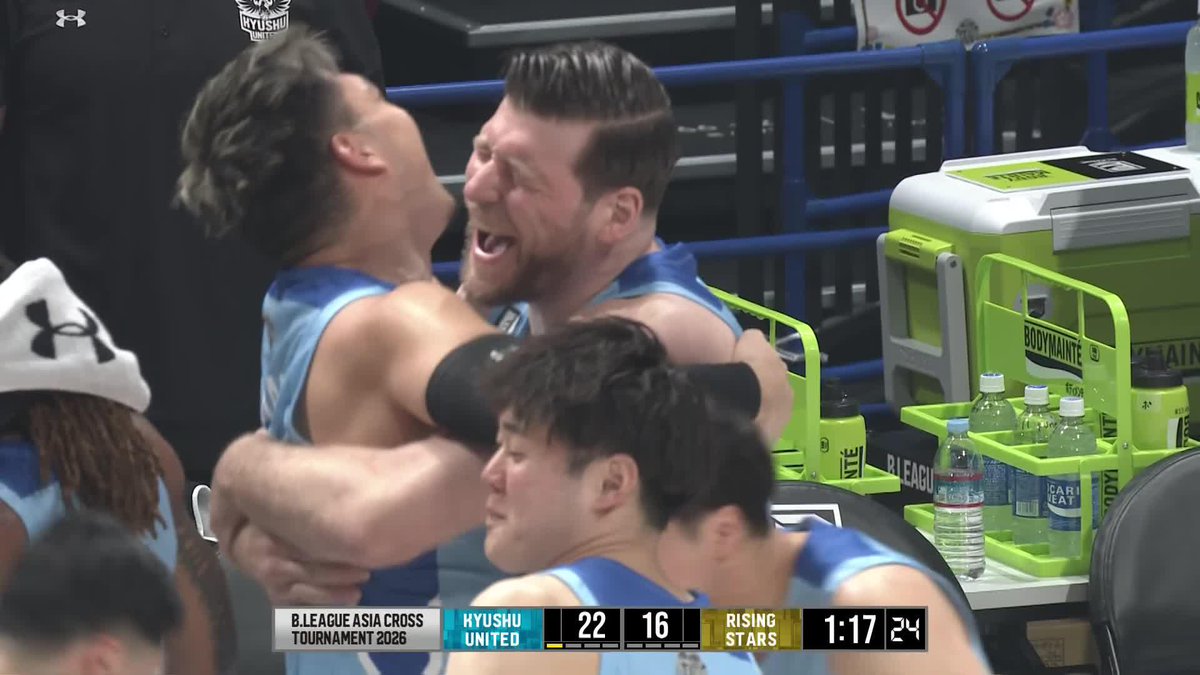 試合を決めたのはこのお方! キャプテン・ジャック・クーリーが3Pシュートを沈め、九州ユナイテッドが3位決定戦を制す🔥 🔽バスケットLIVEで観戦📡 #Bリーグオールスター #りそなグループ