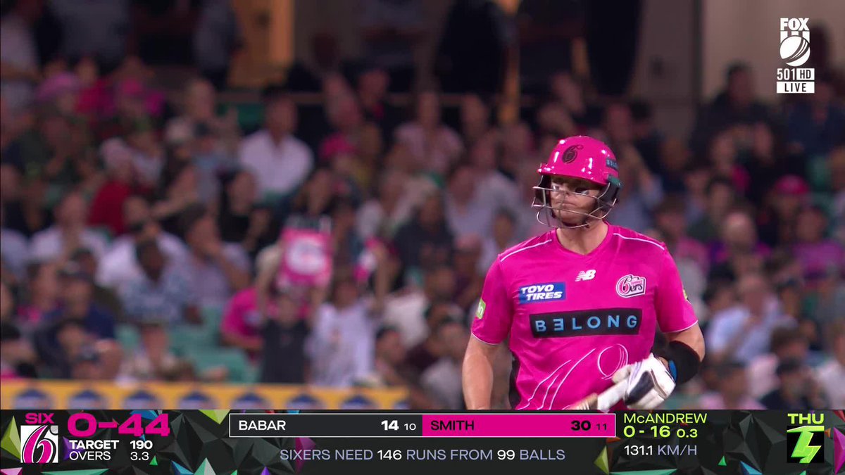 Andrew to Smith SIX! 🚀 Hits the roof at square leg. “That is huge” 107m monster 💥 📺Watch #BBL15 on ch. 501 or stream via Kayo Sports: ✍️BLOG 🔢MATCH CENTRE
