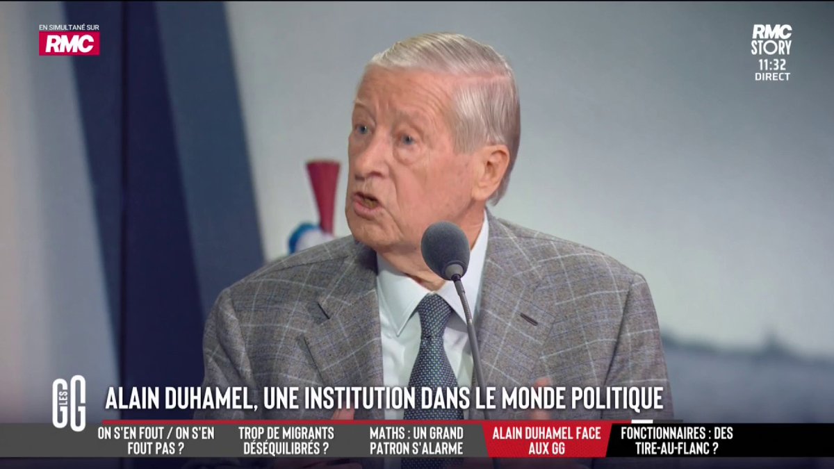 🎙️ Alain Duhamel : "La génération politique actuelle est toujours inférieure à la génération précédente. Mais il y a des talents, comme Amélie de Montchalin ou Sarah Knafo." #GGRMC