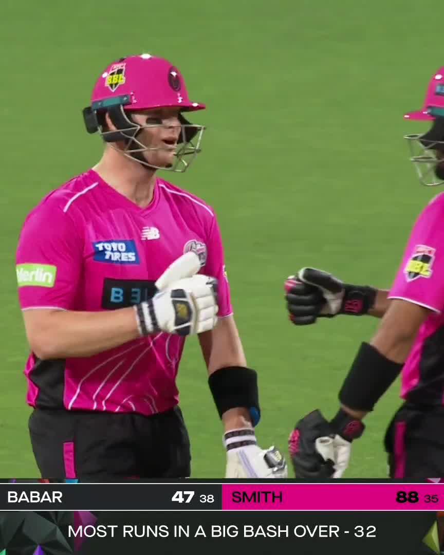 STEVEN SMITH WITH 4 CONSECUTIVE SIXES. 🥶
