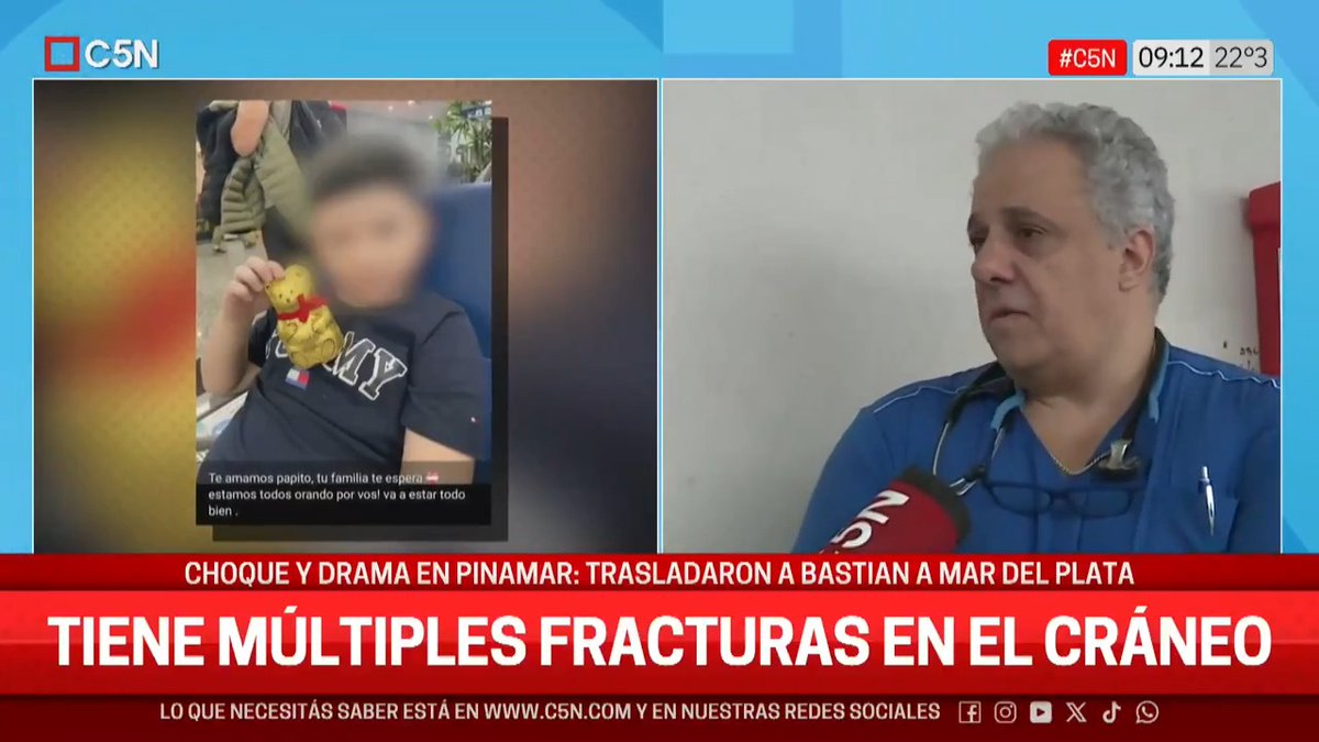 "Se hizo todo lo que teníamos que hacer": la emoción del médico que atendió a Bastián 📲 #C5N en vivo: