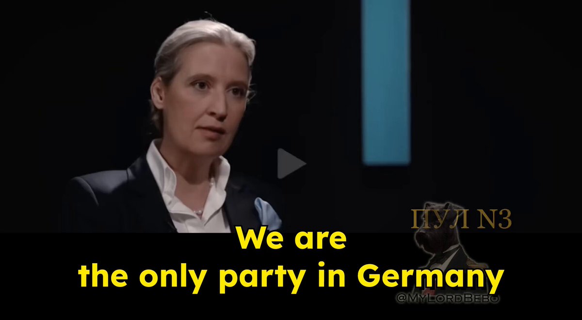 🇩🇪🇷🇺 AfD's Alice Weidel vows for restoration of Russian oil and gas in even of her coming to power "We are the only party in Germany that is able to conduct a dialogue with Russia, as well as with the USA and China"