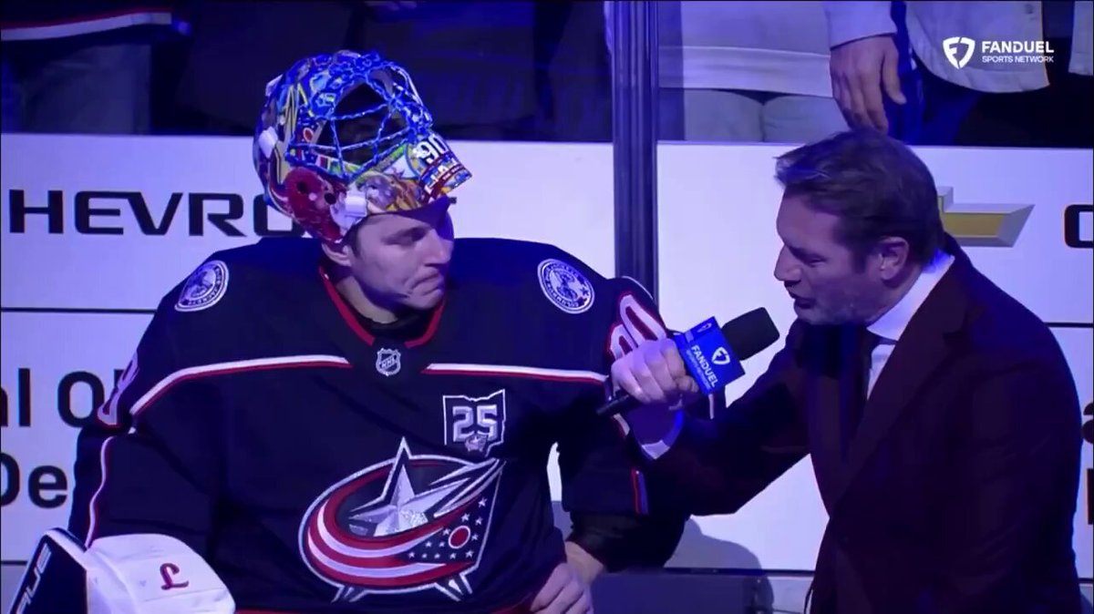 3 wins in a row what’s different for the Blue Jackets? “New coach.” - Elvis Merzlikins