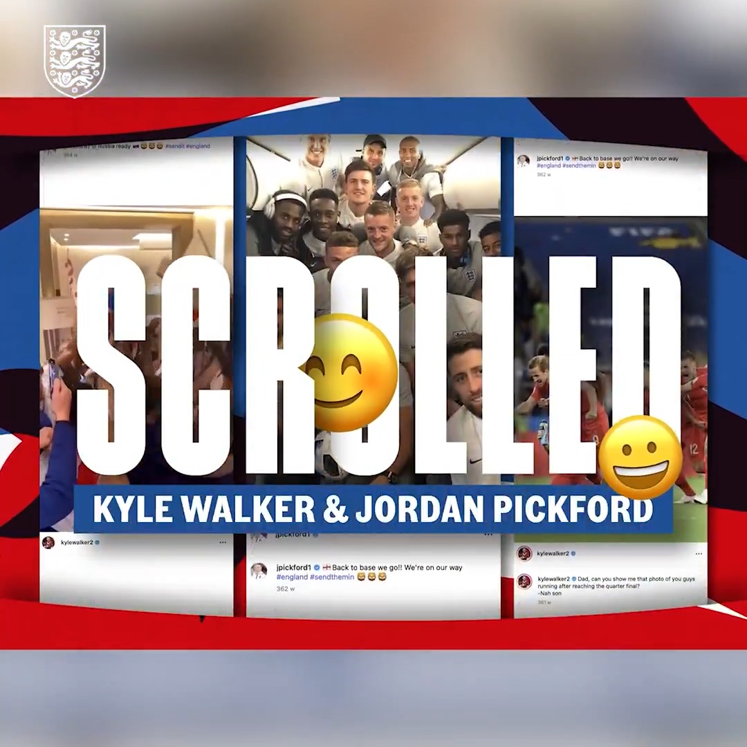 "I like the hashtags. The hashtags are really good." 👀 Kyle Walker and Jordan Pickford revisit their old posts in the latest episode of 'Scrolled!' 📲 😆