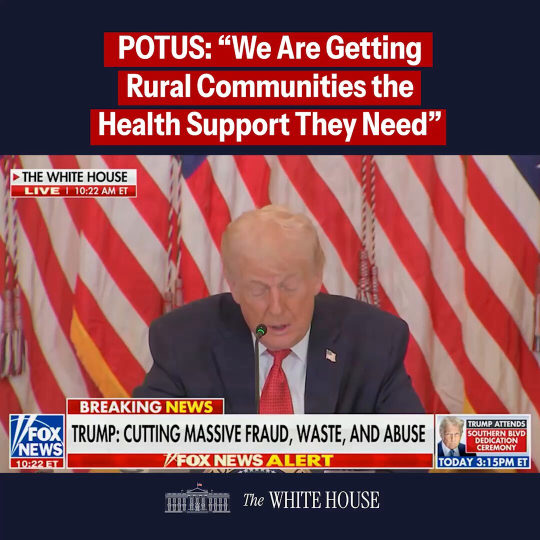 Quality healthcare no matter your zip code. President Trump hosts The Great, Historic Investment in Rural Health Roundtable, highlighting massive funding to all 50 states to ensure ALL AMERICANS receive quality healthcare. 🏥