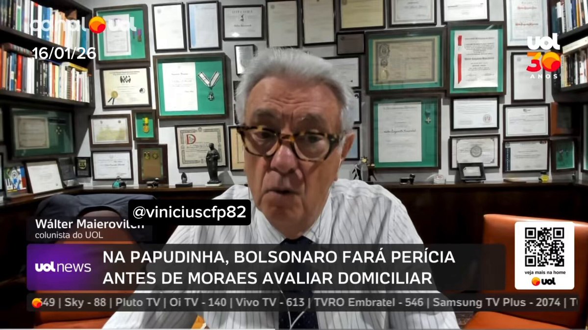 SURREAL! Jurista Wálter Maierovitch, que odeia Bolsonaro, afirma ser ERRADO que Moraes seja o juiz da execução no caso Bolsonaro, visto que ele foi o magistrado que o condenou. Essa separação é importante para evitar a parcialidade e garantir o equilíbrio, diz o jurista.