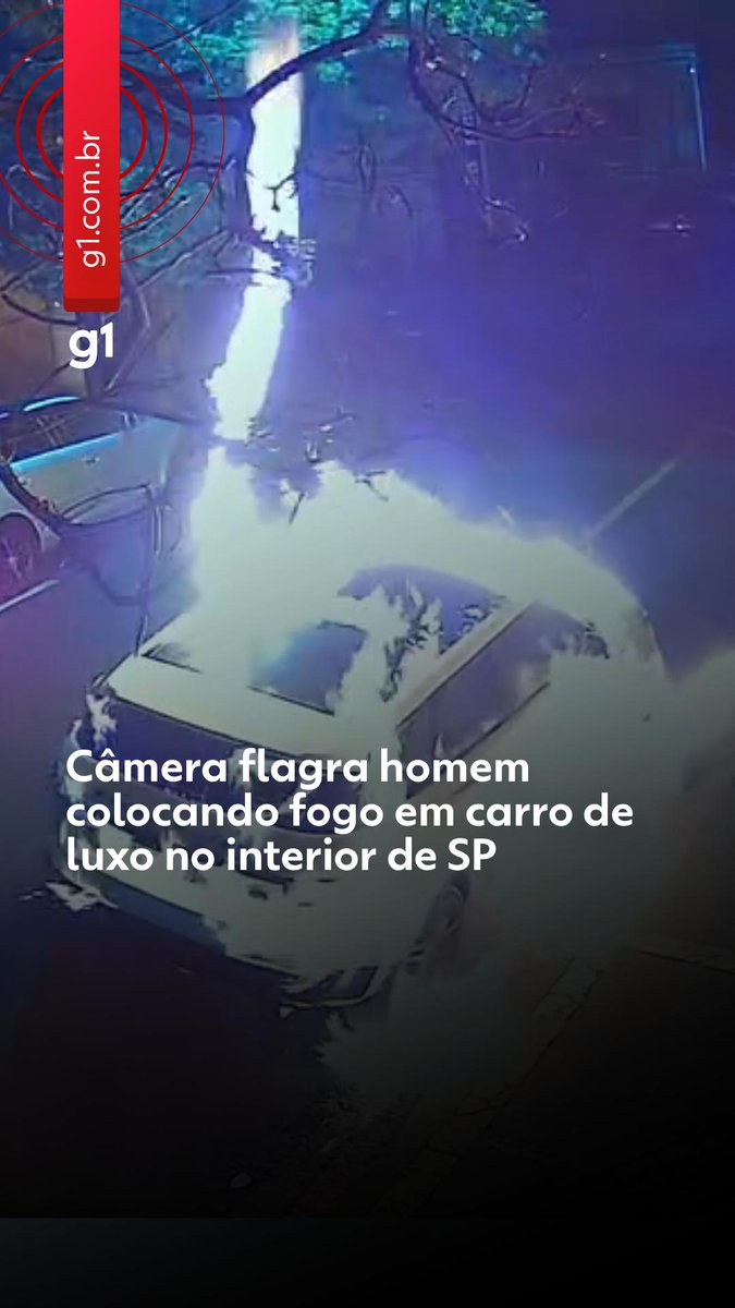 VÍDEO: câmera flagra homem colocando fogo em carro de luxo em rua de Piracicaba #g1