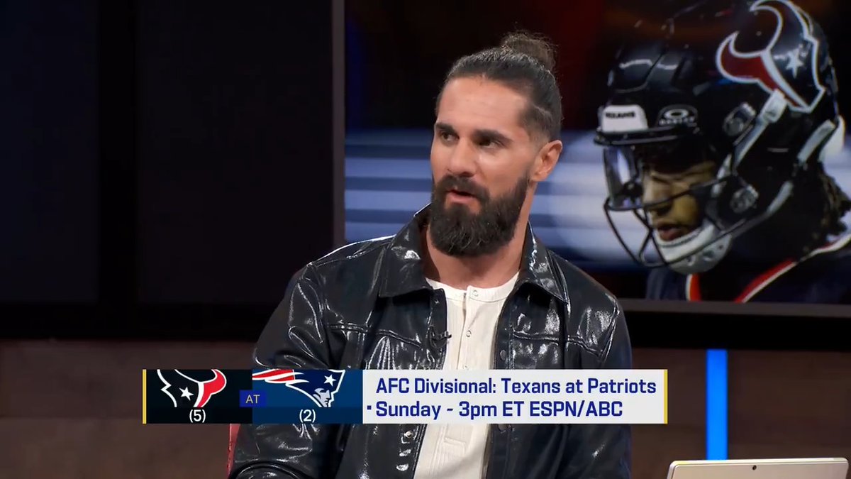 .Seth Rollins is taking the Patriots over the Texans in the toughest matchup of the Divisional Round for him to pick.