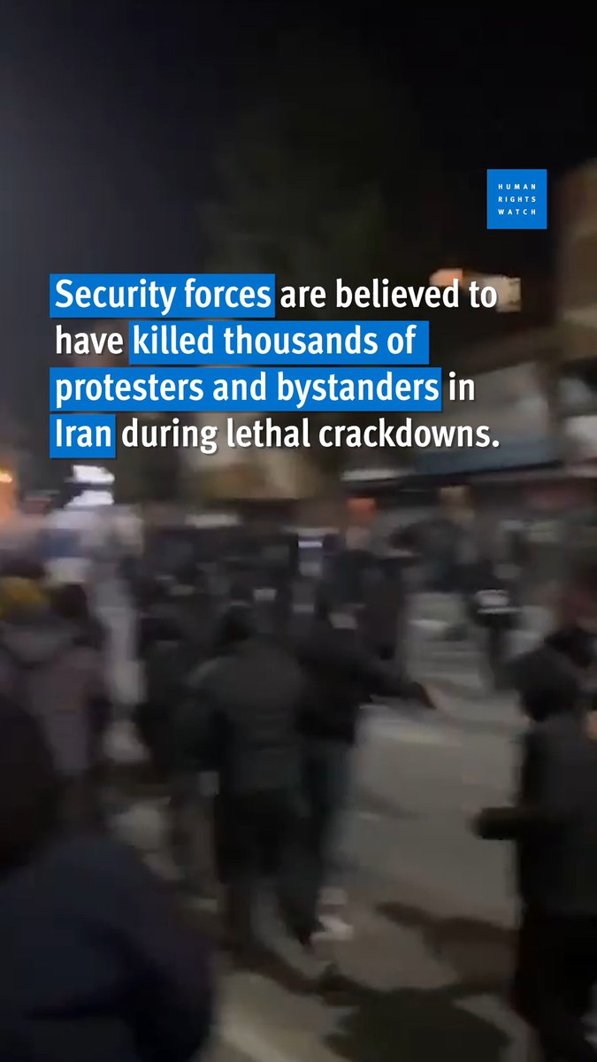 Iran’s security forces have carried out mass killings after protests escalated on January 8. Despite a nationwide internet shutdown, Human Rights Watch has been able to verify videos and gather witness accounts. Read now: