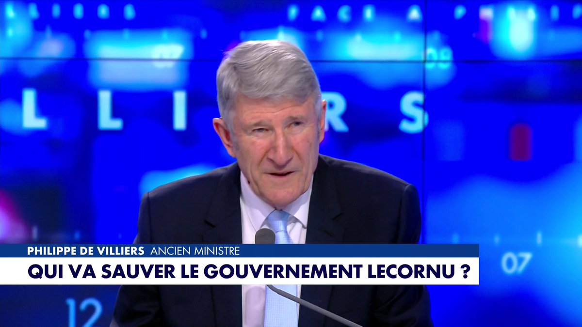 Philippe de Villiers : «Les partis de gouvernement ont peur de la motion de censure, parce qu’ils peur de la dissolution, parce qu’ils ont peur des urnes» dans #FaceaPhilippeDeVilliers