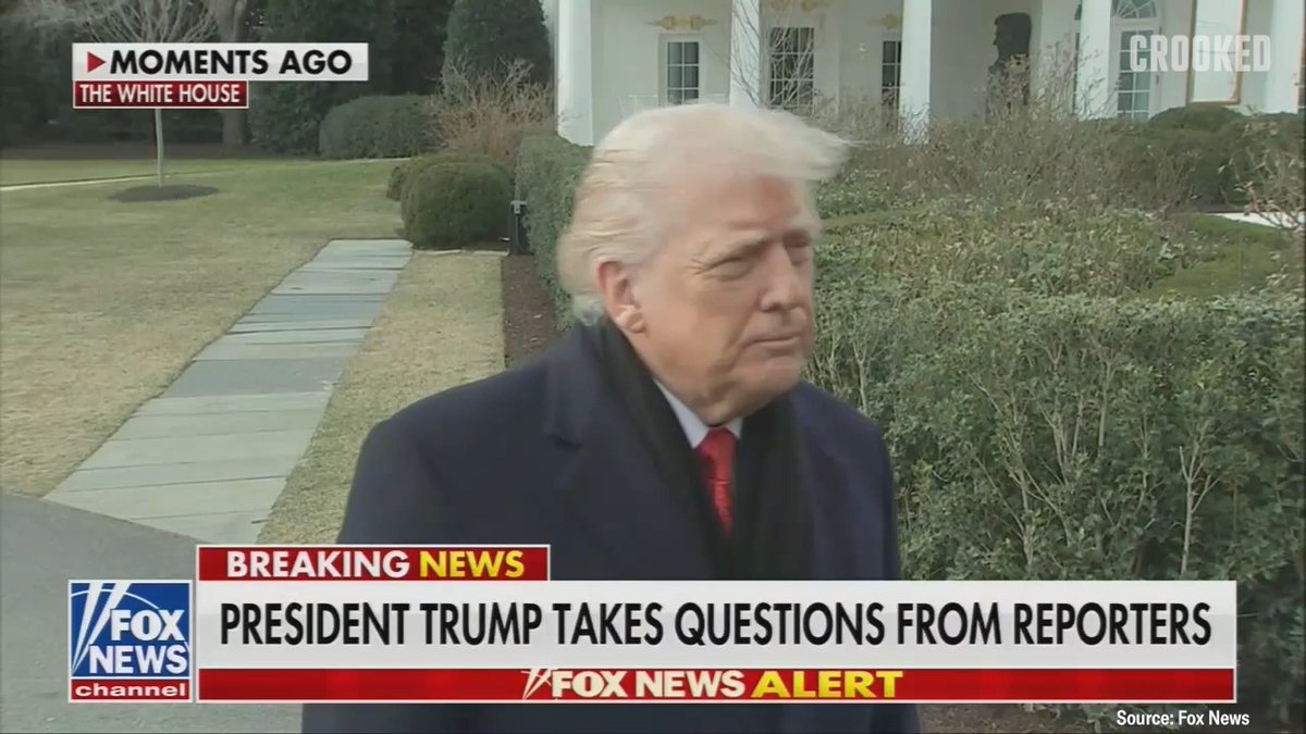 REPORTER: You accepted María Corina Machado’s Nobel Peace Prize, why would you want someone else’s Nobel Prize? TRUMP: “Well, she offered it to me, I thought it was very nice. She said, you know, ‘You’ve ended eight wars and nobody deserves this prize more than— in history, than you do.’”