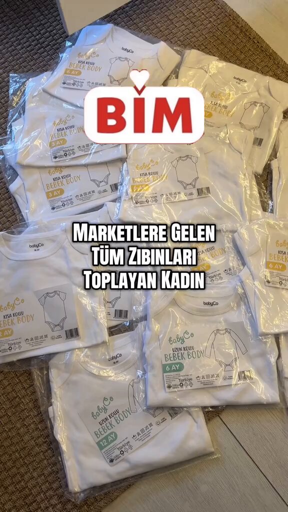 Ümraniye'de ki BİM'lere gelen tüm bebek zıbınlarını satın alan kadın: "Hepsini topladım. Asla bir tane bile bırakmadım. Kusura bakmayın..."