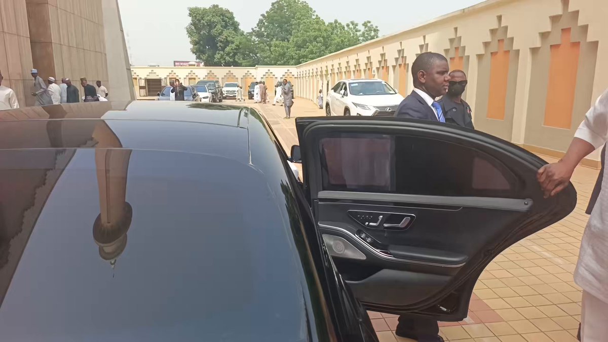 Earlier today, I had the honour and privilege of standing in for His Highness Justice Lawan Hassan Gummi, the Emir of Gummi, at the wedding fatiha of his son, Prince Ashiru Lawan Hassan-Yeriman Gummi, shortly after Jumaat prayers at the National Mosque, Abuja. It was indeed an honour to be entrusted with the responsibility of receiving the bride, who was joined in marriage to Prince Ashiru. May the newly wed enjoy a lifelong happy marriage and a blessed home. -AA