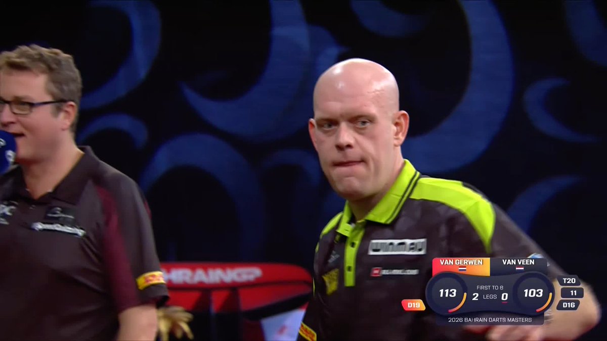 BLISTERING FROM VAN GERWEN 🤯 Michael van Gerwen takes out his second ton-plus checkout and second break of throw to race into a 3-0 lead in Bahrain! 📺 #BahrainDarts | Final