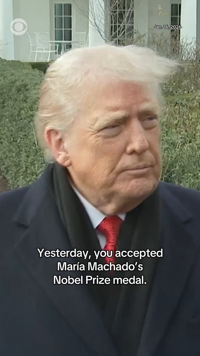 Venezuelan opposition leader María Corina Machado presented President Trump with her Nobel Peace Prize medallion during her visit to the White House on Thursday. President Trump did not mention what he intends to do with it, but said on Friday that he "thought it was a very nice gesture."