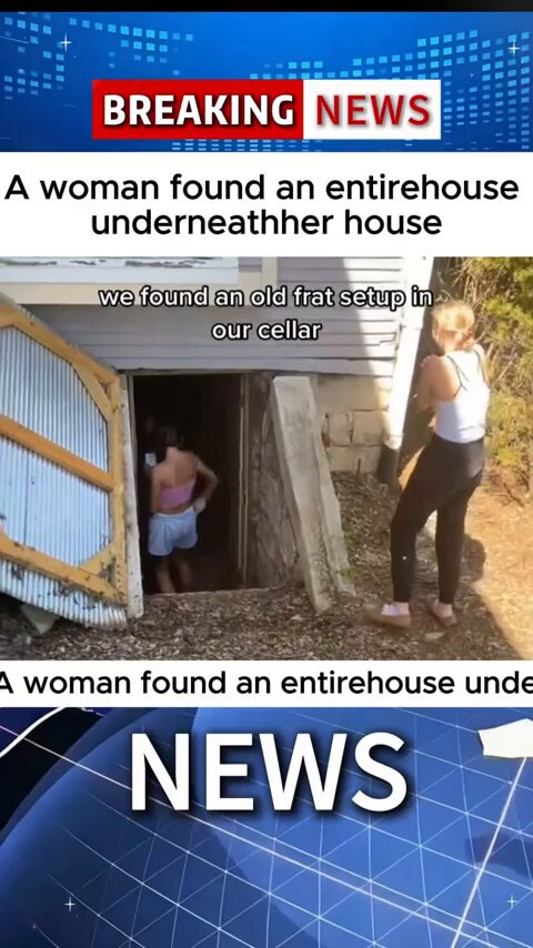 Woman finds secret underground house under her house and it's super creepy. 👀