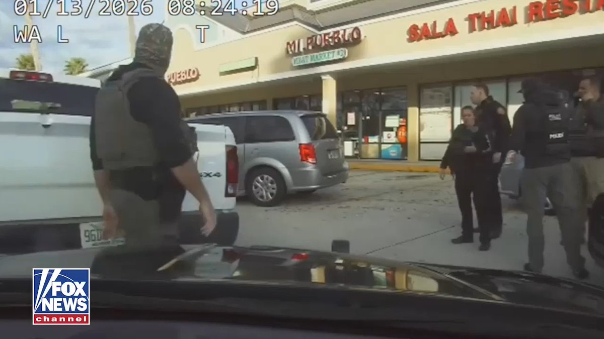 WATCH: Smiling, swinging, and under arrest. Authorities in Florida say an anti-ICE agitator allegedly resisted arrest, kicking at officers after allegedly punching a state trooper in the face.