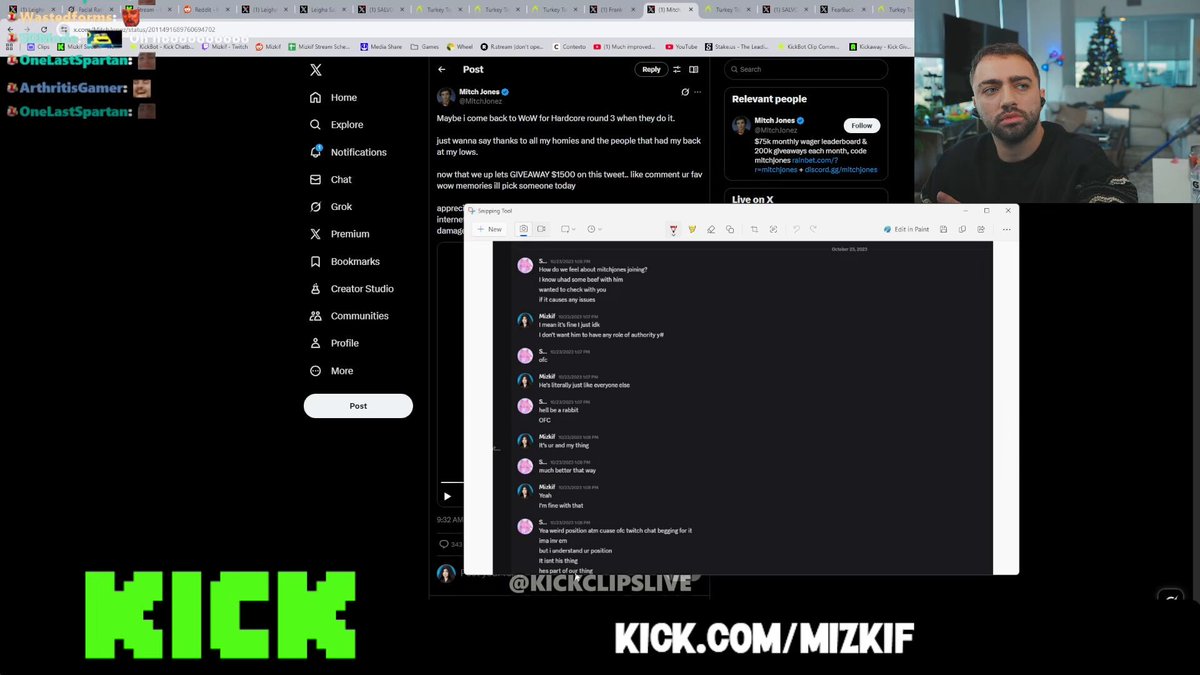 Mizkif LEAKS DM's proving Mitch Jones was rejected by the Guild 👀 "Other streamers were uncomfortable."