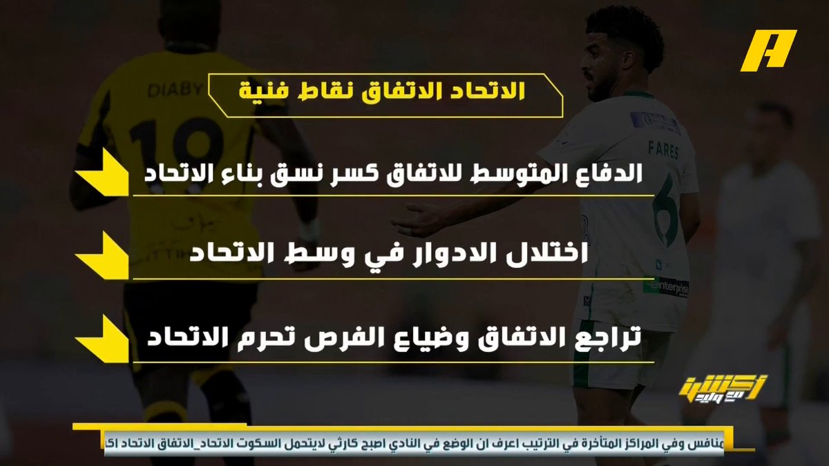 عن لقاء #الاتحاد_الاتفاق إبراهيم العنقري: - تنظيم الاتفاق يعطل حلول الاتحاد 😎 - الدفاع المتوسط للاتفاق منع الاتحاد البناء 👍🏻 - اختلال أدوار وسط الاتحاد 🤕 - ضياع الفرص بالاتحاد 🤔 مجاناً على MBC شاهد برنامج #أكشن_مع_وليد يومياً الساعة 11:00 مساءً بتوقيت السعودية على #MBCAction لمتابعة البث المباشر