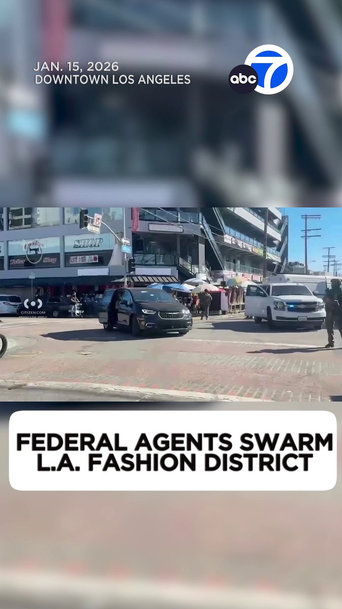 Panic swept through downtown L.A.'s Fashion District Thursday as multiple federal agents conducted a reported mass immigration raid. Witnesses said agents swarmed the area and began asking vendors for proof of citizenship. It's unclear if anyone was detained.