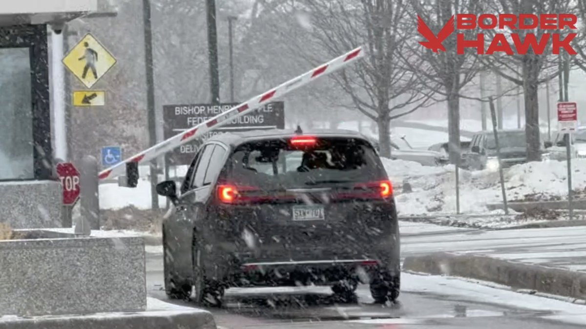 WATCH: Official vehicle with shattered rear window enters Minneapolis federal complex as winter conditions intensify ahead of another night of anticipated unrest Monitoring the situation • Follow for updates Support our mission: