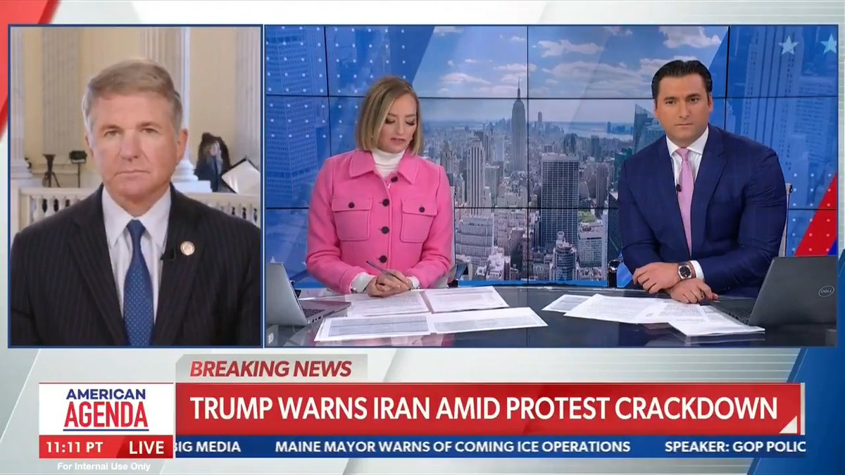 The ayatollah's regime has been a global menace since 1979. I spoke with @Newsmax's American Agenda about the ongoing protests in Iran and what might come next.