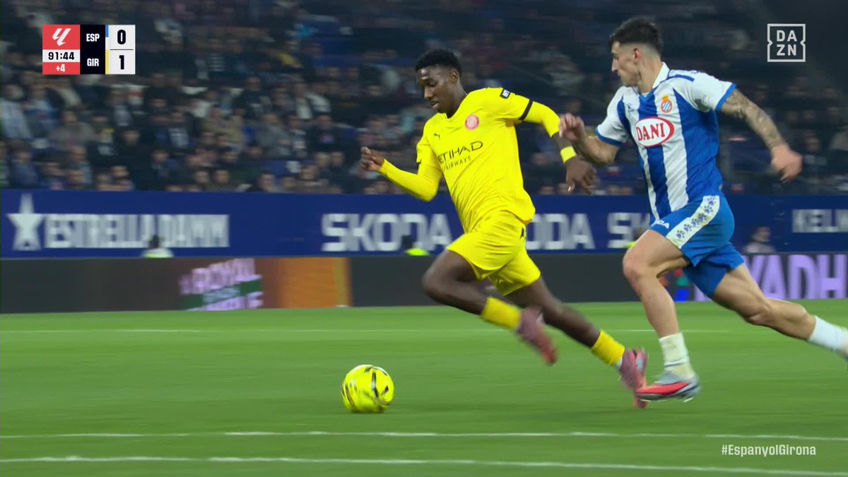 El penalti a Asprilla que protestó el RCD Espanyol y que supuso el 0-2 del Girona #LALIGAenDAZN ⚽