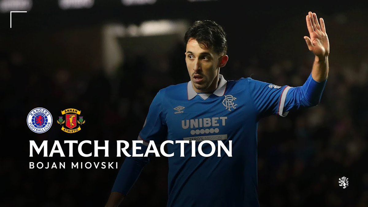 Bojan Miovski highlighted the professionalism and concentration within the squad in his RangersTV interview following his hat-trick against Annan Athletic.