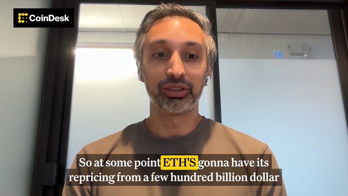 .Etherealize CEO Vivek Raman forecasts a major repricing for Ethereum, citing a path toward a multi-trillion-dollar market cap and a $15,000 price target for ETH.