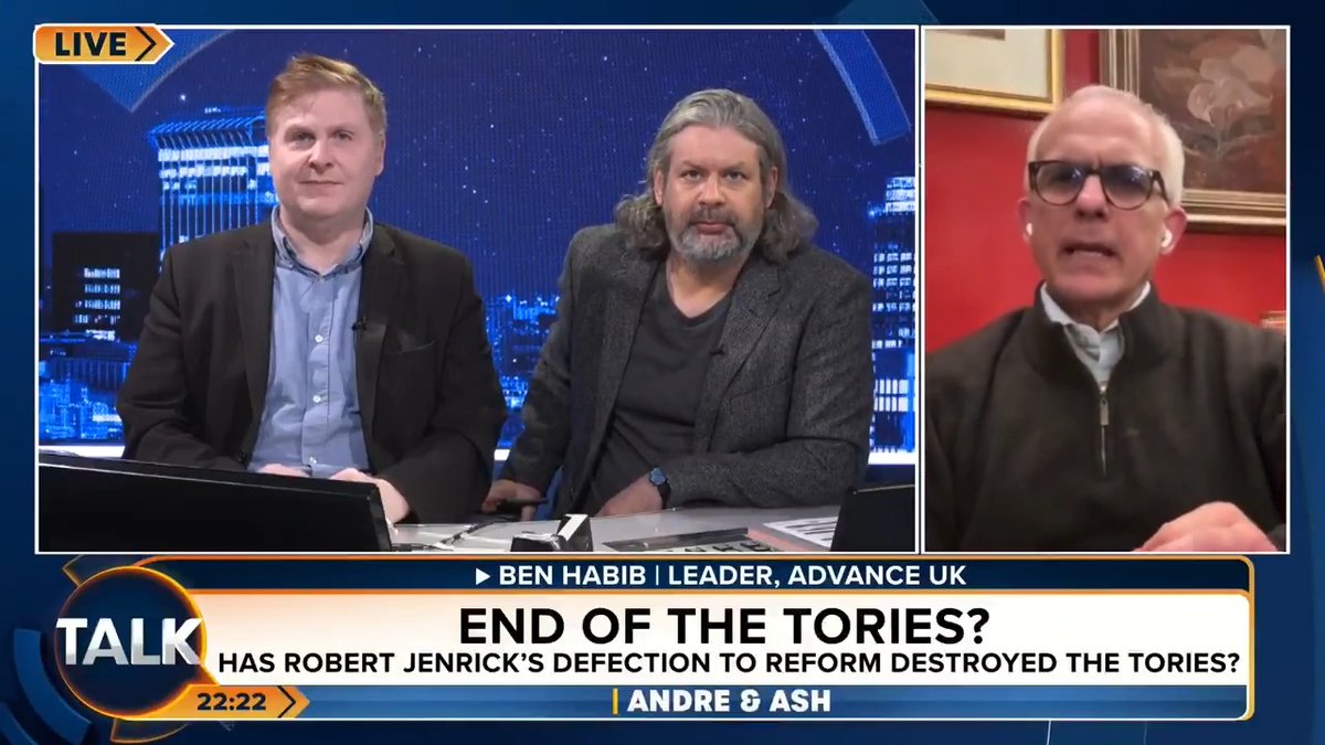 Ben Habib is considering joining Rupert Lowe's new political party. "I don't want to be leader of Advance! Advance shouldn't exist. Reform should have done the right thing. The only thing I care about is the country." André Walker Ash Ben Habib Rupert Lowe MP