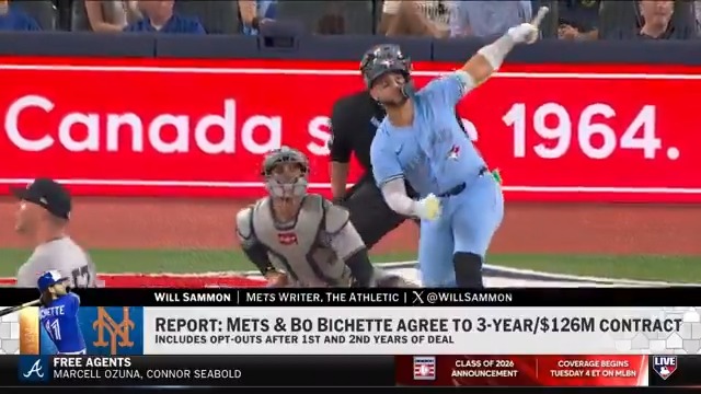 .Will Sammon reports that the Mets began conversations with Bo Bichette this offseason dating back to November. #MLBTonight