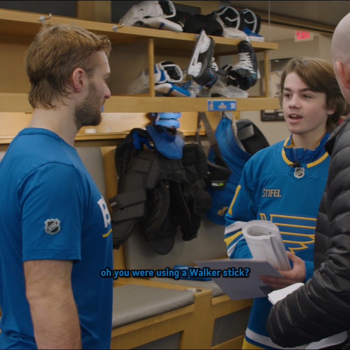 The only thing better than getting one stick from Nathan Walker? Getting two #stlblues | Make-A-Wish Missouri & Kansas