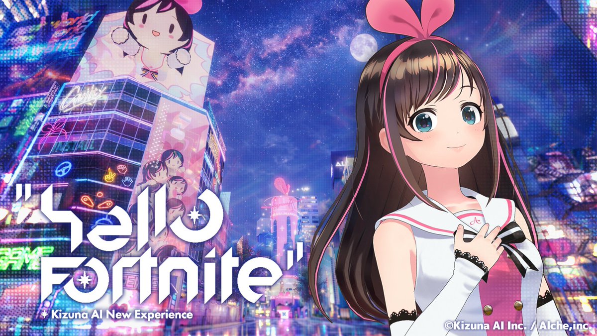 🎉公開しました!🎉 #KizunaAIに 染まった渋谷をライブに向けて工事開始! ミッションに参加して街を進化させよう!✨ グッズやミニアイちゃんGET、ミニゲームを楽しもう! KizunaAI "Hello, Fortnite" 島コード:3093-0676-2570 特設サイト: #Hello_Fortnite #Fortnite