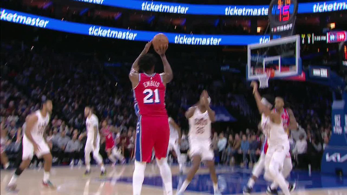 Joel Embiid cooking in the first quarter vs. the Cavs 🔥 Watch Cavs-76ers now on ESPN and the ESPN App!